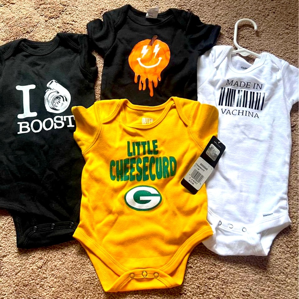 Baby clothes range from 3months to 12months